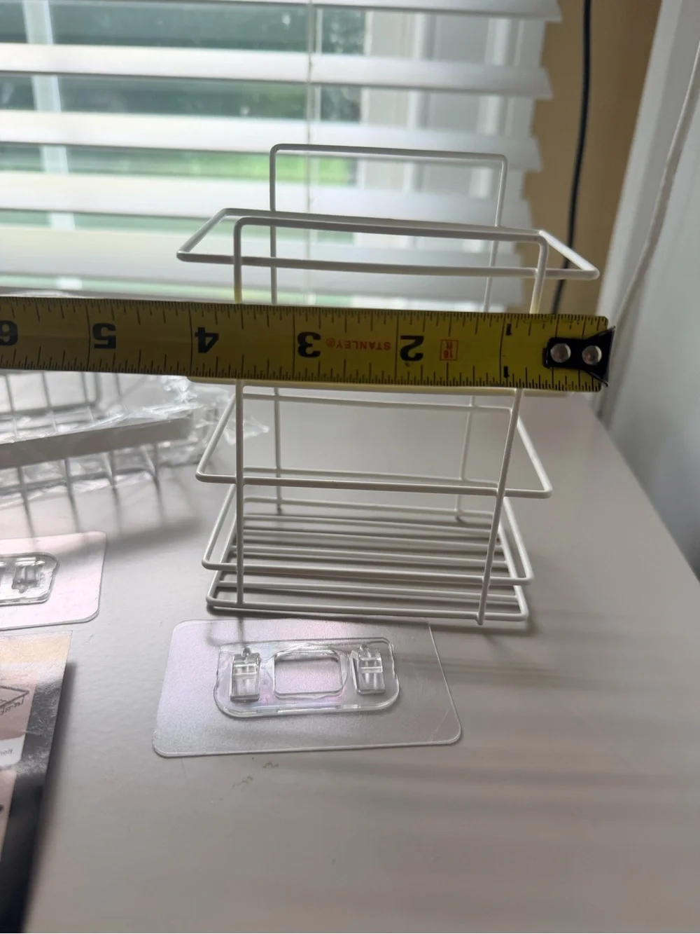 NEW Set of 2 Shower Bathroom or Wall-Mounted Wire Storage Basket - White NEW
